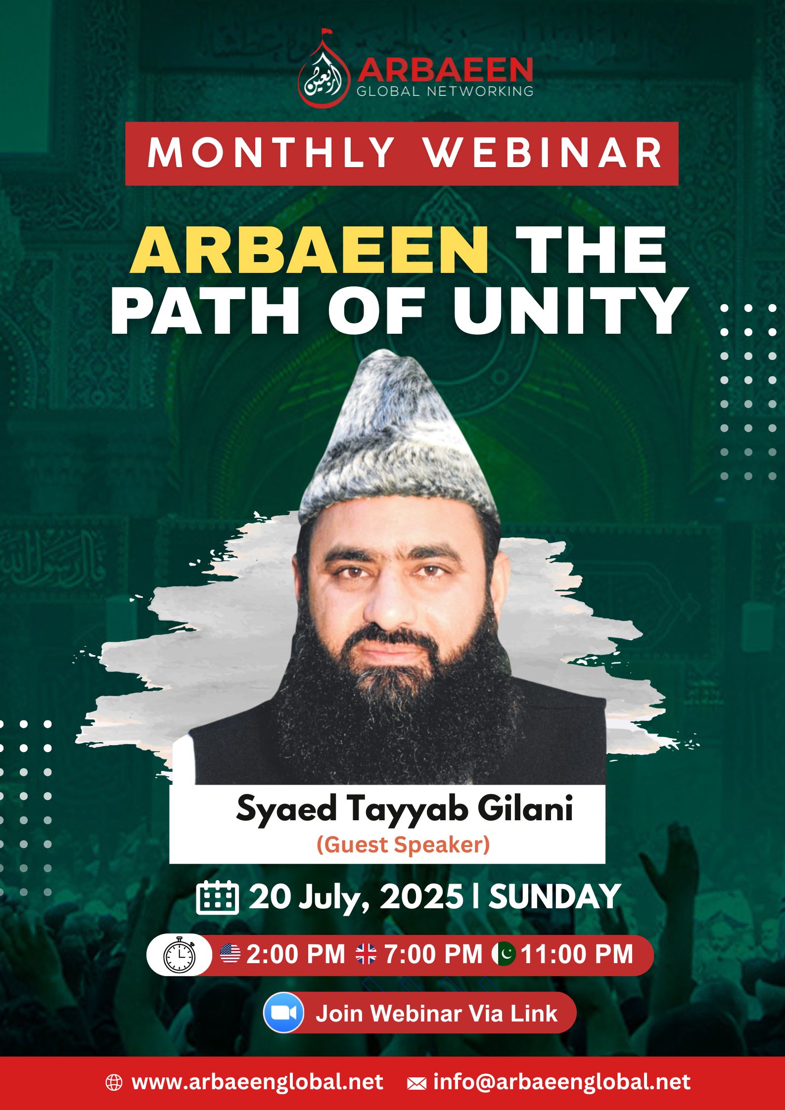 Arbaeen: The Path of Unity |   Monthly Webinar